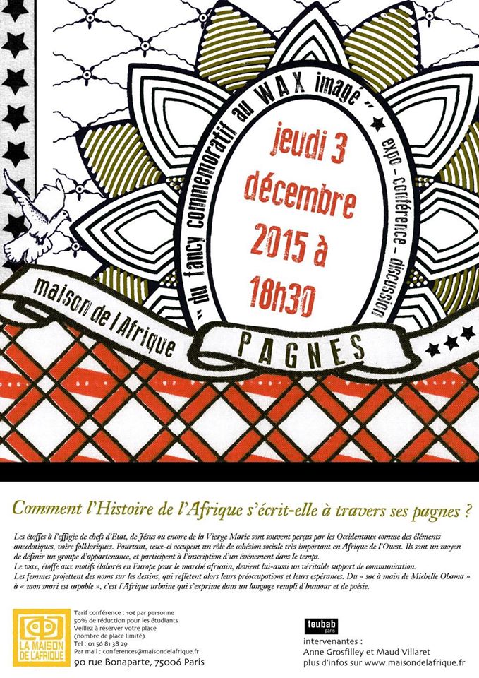 Rendez vous ce jeudi 3 décembre 2015 à 18H30 (Maison de l'Afrique)