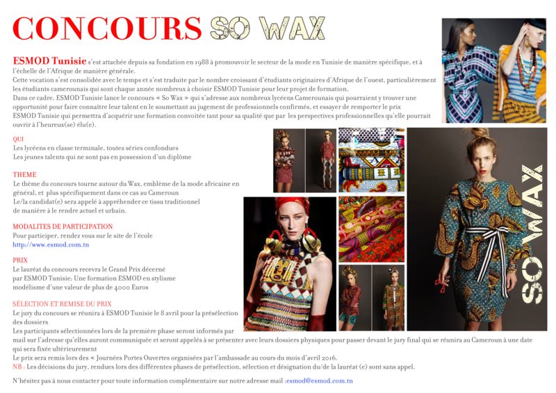 Concours So Wax - Esmod Tunisie